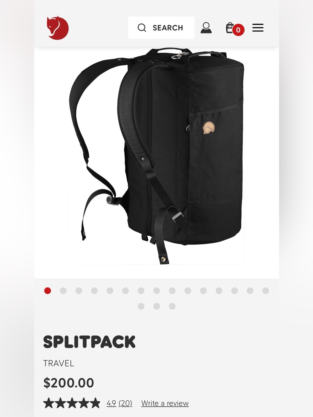Fjällräven Splitpack Large travel backpack